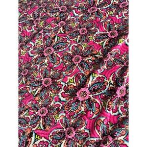 Vera Bradley Colorful Floral Throw Blanket 50 X 83 Inches